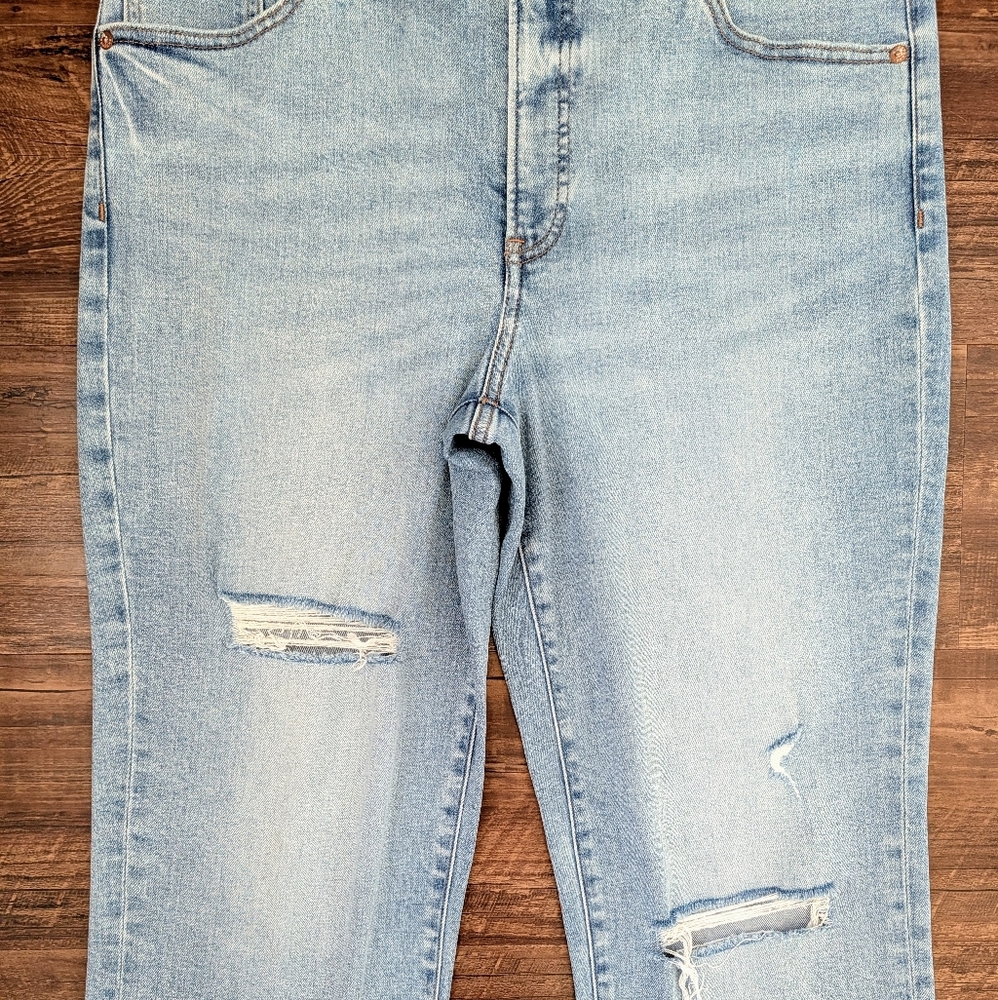 Express Straight Ankle High Rise Jeans